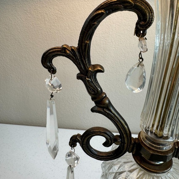 Underwriters Laboratories decorative Glass Table Lamp Knob Control Beige Vintage - Picture 7 of 13